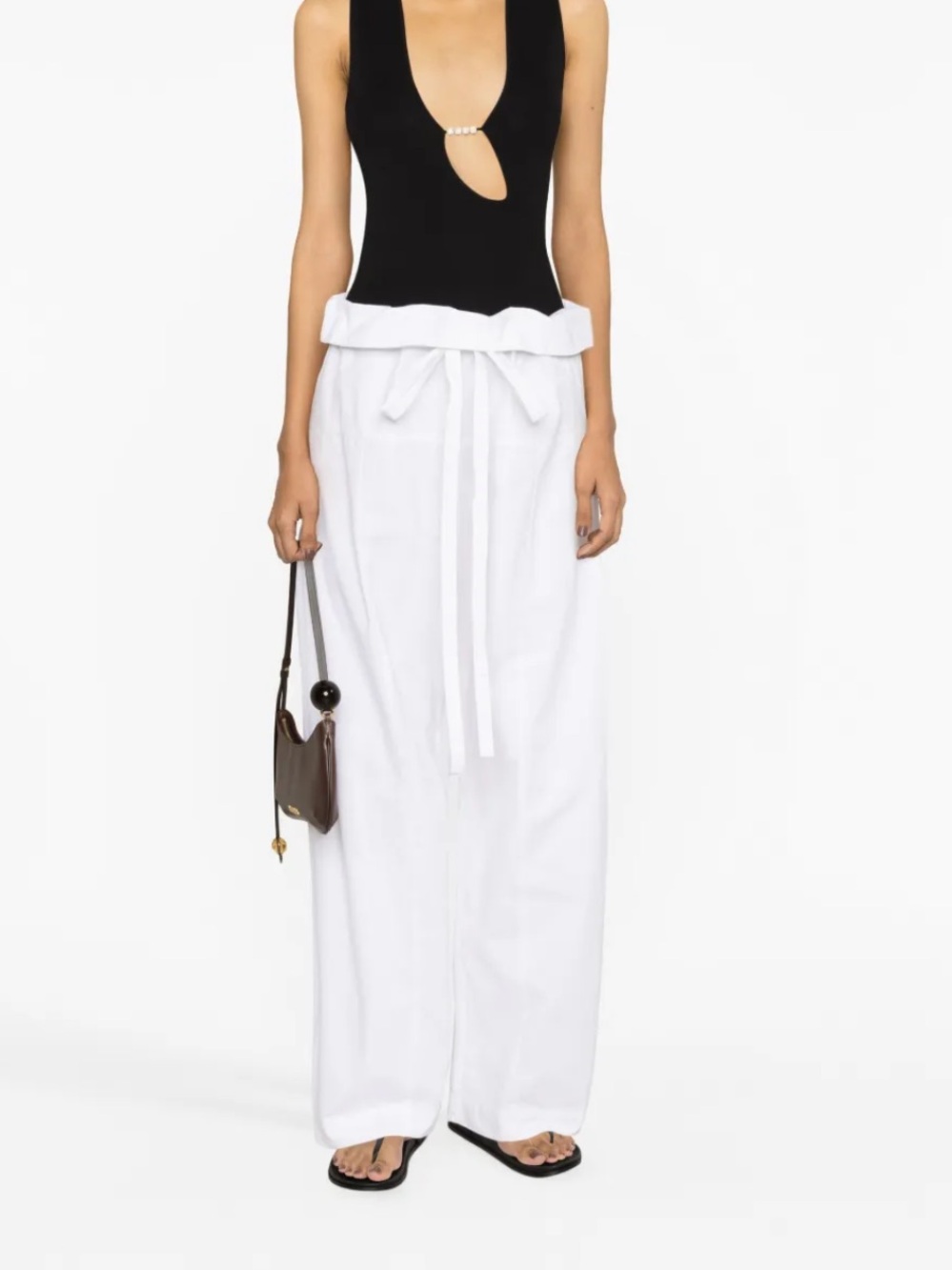 Matteau drawstring-waist wide-leg trousers
